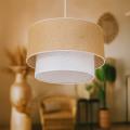 Lampa wisząca BUENO beżowa, klosz juta Ø35cm nad stolik kawowy, gwint E27 MLP1827 Milagro