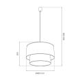 Lampa wisząca BUENO beżowa, klosz juta Ø35cm nad stolik kawowy, gwint E27 MLP1827 Milagro