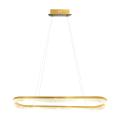 Stylowa lampa wisząca PRECIOSA LED 4000K 45W złota z akrylowymi kryształkami nad stół ML1868 Milagro