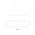 Stylowa lampa wisząca PRECIOSA LED 4000K 45W złota z akrylowymi kryształkami nad stół ML1868 Milagro