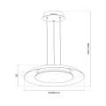 Lampa wisząca PIATTINO biała nad wyspę kuchenną LED 30W 3000K-4000k-6000K  ML1813 Milagro