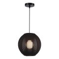 Lampa wisząca DANIA z czarna, klosz z materiału, gwint E27 ML1806 Milagro