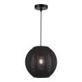 Lampa wisząca DANIA z czarna, klosz z materiału, gwint E27 ML1806 Milagro