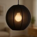 Lampa wisząca DANIA z czarna, klosz z materiału, gwint E27 ML1806 Milagro