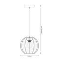 Lampa wisząca DANIA z czarna, klosz z materiału, gwint E27 ML1806 Milagro