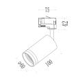 Reflektorek PIPE RING czarny system szynowy 3-fazowy, gwint GU10 ML2308 Milagro