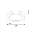 Plafon EVORA biały okrągły LED 18W 1260lm 3CCT do kuchni ML1787 Milagro