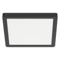Plafon EVORA czarny kwadratowy LED 18W 1260lm, przełącznik barwy, do pomieszczeń biurowych ML1796 Milagro