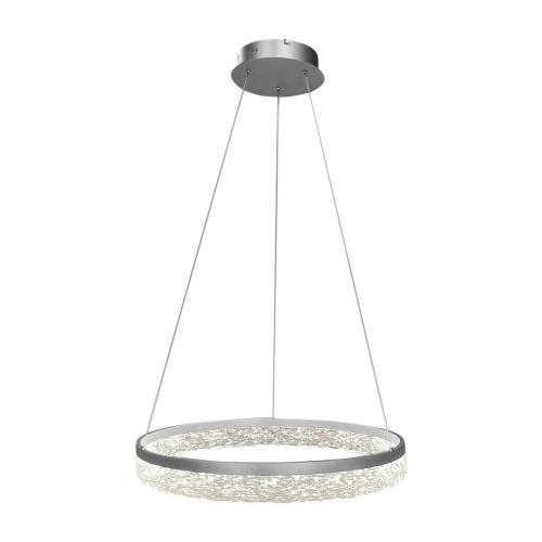 Lampa wisząca GALA SILVER z ozdobnym ringiem LED 25W 4000K 2000lm ML2242 Milagro