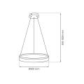 Lampa wisząca GALA SILVER z ozdobnym ringiem LED 25W 4000K 2000lm ML2242 Milagro