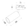Reflektorek PIPE RING beżowy system szynowy 1-fazowy, gwint GU10 ML2334 Milagro