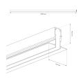 Szyna czarna podtynk 200cm magnetic track 10 ML2182 Milagro