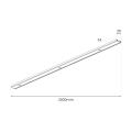 Slim Magnetic Track Szyna Natynk Czarny 200cm ML2211 Milagro