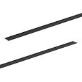 Przesłona Prosta Magnetic Track 20mm L200cm Czarny ML2846 Milagro