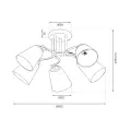 Lampa sufitowa PAFOS GOLD 5xE27 ML2766 Milagro
