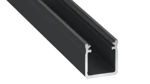 Profil aluminiowy czarny typ Y 1m + klosz mleczny EKPR6336 Eko-Light