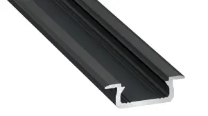 Profil aluminiowy czarny typ Z 1m + klosz mleczny EKPR6381 Eko-Light