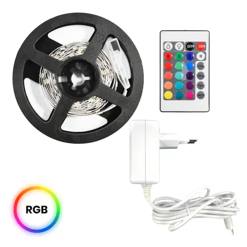 Zestaw Led RGB 3m IP54 Sterownik + Pilot EKZ0446 Eko-Light