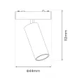 Reflektorek Slim Magnetic Track Biały spot 9W LED Tuya CCT 48V ML2596 Milagro