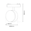 Reflektorek Slim Magnetic Track Biały 9W LED Tuya CCT 48V ML2598 Milagro