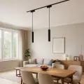 Reflektorek Slim Magnetic Track Czarny pendant 6W LED Tuya CCT 48V ML2599 Milagro
