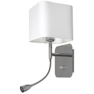 Kinkiet NAPOLI WHITE/CHROME 1xE27 + 1W LED | ML63600 Milagro