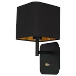 Kinkiet NAPOLI BLACK/GOLD 1xE27 | ML6365 Milagro