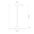 Lampa wisząca PIATTO Czarna 1xGX53 fi 350mm MLP2909 Milagro