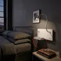 Lampa nocna z półką Shelf Led 4W+5W+2W prawa Biały ML0694 Milagro