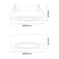 Oczko Sufitowe Okrągłe Ruchome 3/5/7W 3CCT Natynk/Podtynk Biały EKZ2669 Eko-Light