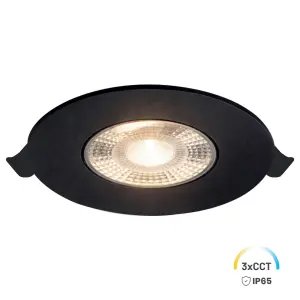 Oczko Sufitowe Okrągłe 5W 3CCT IP65 Podtynk Czarny EKZ2672 Eko-Light