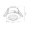 Czujnik ruchu i zmierzchu PIR sufitowy P1 360 IP20 EKG2684 Eko-Light