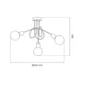 Lampa sufitowa TURBINO 3xE27 ML2474 Milagro