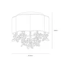 Lampa sufitowa Esmeralda 3xE14 ML2789 Milagro