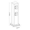 Słupek Ogrodowy Electric 40cm 4 Gniazda Schuko 16A EKO2900 Eko-Light