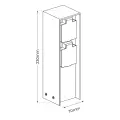 Słupek Ogrodowy Electric Slim 23cm 2 Schuko Gniazda 16A EKO2901 Eko-Light