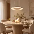 Lampa wisząca Piattino 30W LED CCT Beżowy ML2967 Milagro