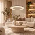 Lampa wisząca Piattino 30W LED CCT Beżowy ML2967 Milagro