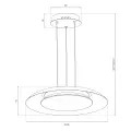 Lampa wisząca Piattino 30W LED CCT Beżowy ML2967 Milagro