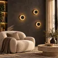 Lampa sufitowa Piattino 15W LED CCT Czarno-złoty ML2940 Milagro
