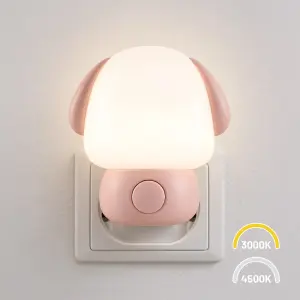 Lampka Nocna Puppy Wtykowa 1,2W 2CCT Różowy EKW0087 Eko-Light