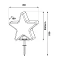 Gwiazda Ogrodowa Star 30cm 1xE27 IP44 Biały EKO0266 Eko-Light