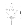 Gwiazda Ogrodowa Star 50cm 1xE27 IP44 Biały EKO0267 Eko-Light