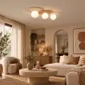 Lampa sufitowa Carter 3xE14 Biały + Natural MLP0228 Milagro