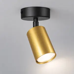 Kinkiet Hudson 1xGU10 Czarno-Złoty MLP0257 Milagro