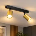 Lampa sufitowa Hudson 2xGU10 Czarno-Złoty MLP0258 Milagro