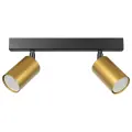 Lampa sufitowa Hudson 2xGU10 Czarno-Złoty MLP0258 Milagro
