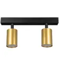 Lampa sufitowa Hudson 2xGU10 Czarno-Złoty MLP0258 Milagro