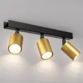 Lampa sufitowa Hudson 3xGU10 Czarno-Złoty MLP0259 Milagro