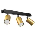 Lampa sufitowa Hudson 3xGU10 Czarno-Złoty MLP0259 Milagro